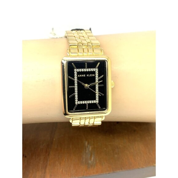 Anne Klein Women's Watch AK/3760 Quartz Black Dial Gold Stainless Steel 24mm - Picture 10 of 13